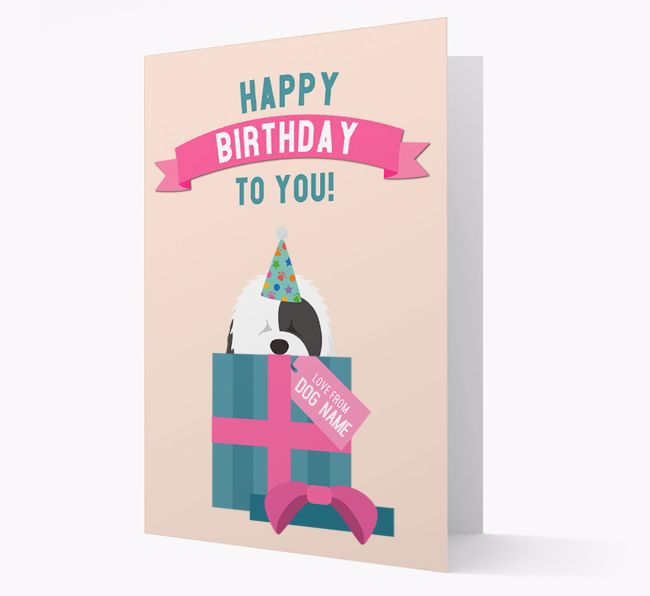 Personalised 'Happy Birthday to you! Love {dogsName}' Card